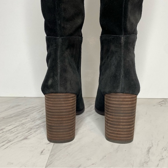 Sam Edelman Olly Black Suede Square Toe Tall Boot 8 1/2 - Picture 4 of 15